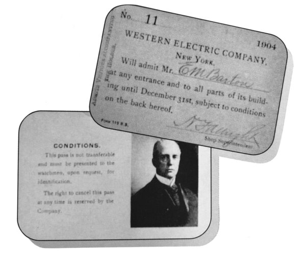 Enos Barton takes over engineering at Bell (Western Electric)