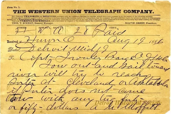 Western Union carries 29 million telegraph messages per year