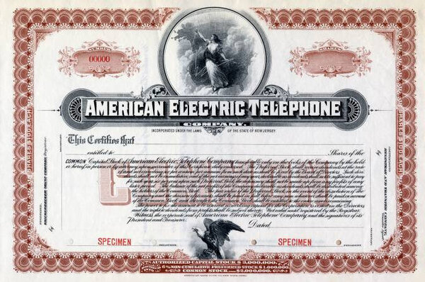 American Electric stock certificate