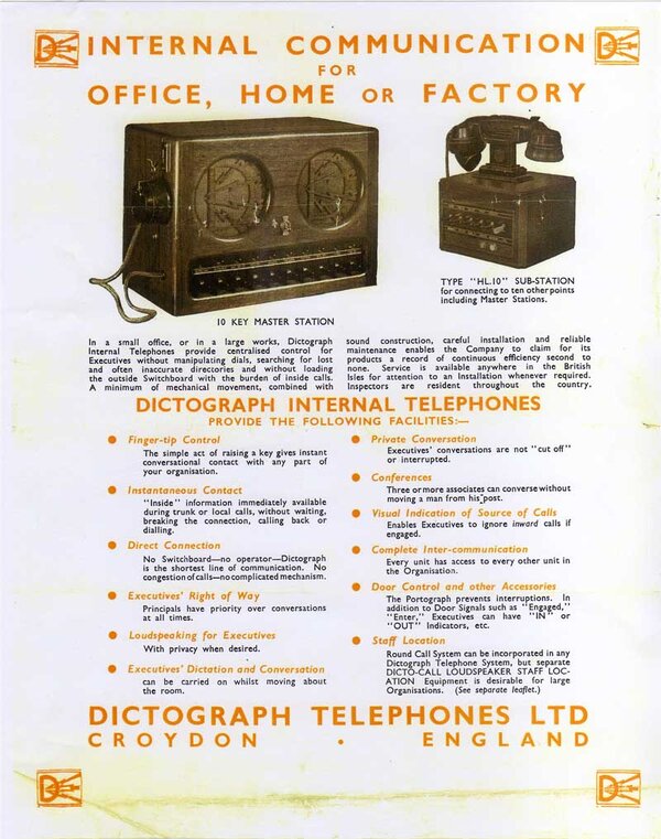 British Dictograph ad