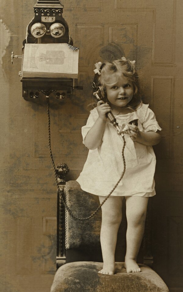 Kid on phone