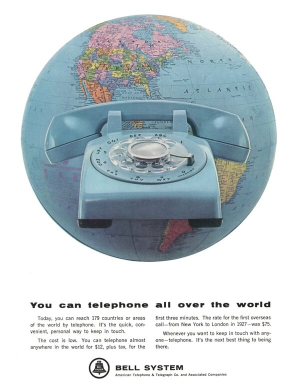 'Telephone worldwide' ad